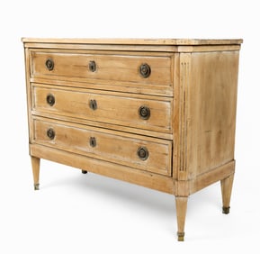 Louis XVI Three-Drawer Beechwood Commode