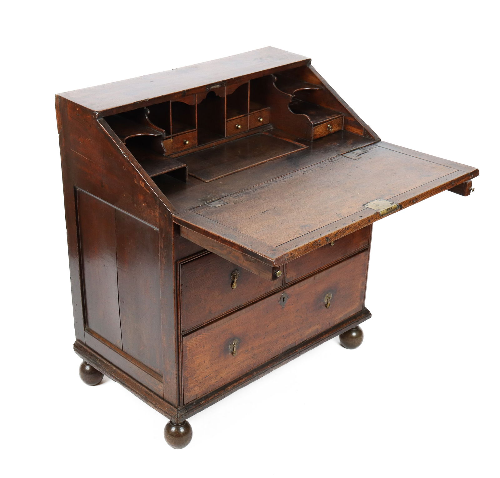 William & Mary Style Drop Front Desk (1 of 17)