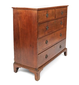 English Provincial Oak Five-Drawer Chest