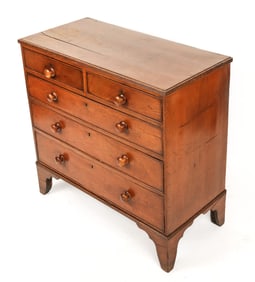 Georgian Mahogany Five-Drawer Chest