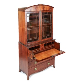 George III Mahogany 2-Section Butler's Cabinet
