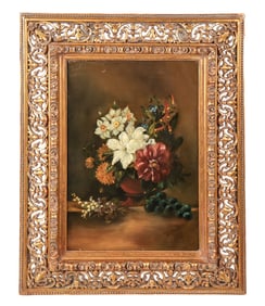 A. VOLLMER: Floral Still Life - Oil on Canvas