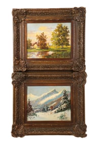 Eugene LA FORET: Pair of Landscape Paintings