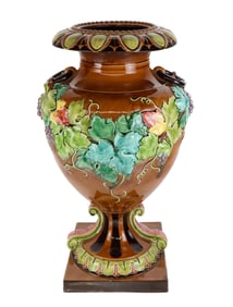 Palatial 20th C. French Majolica Urn
