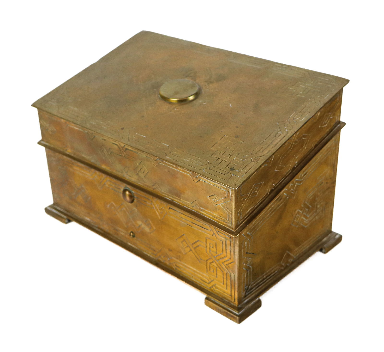 Antique Engraved Brass Letter Box (1 of 11)