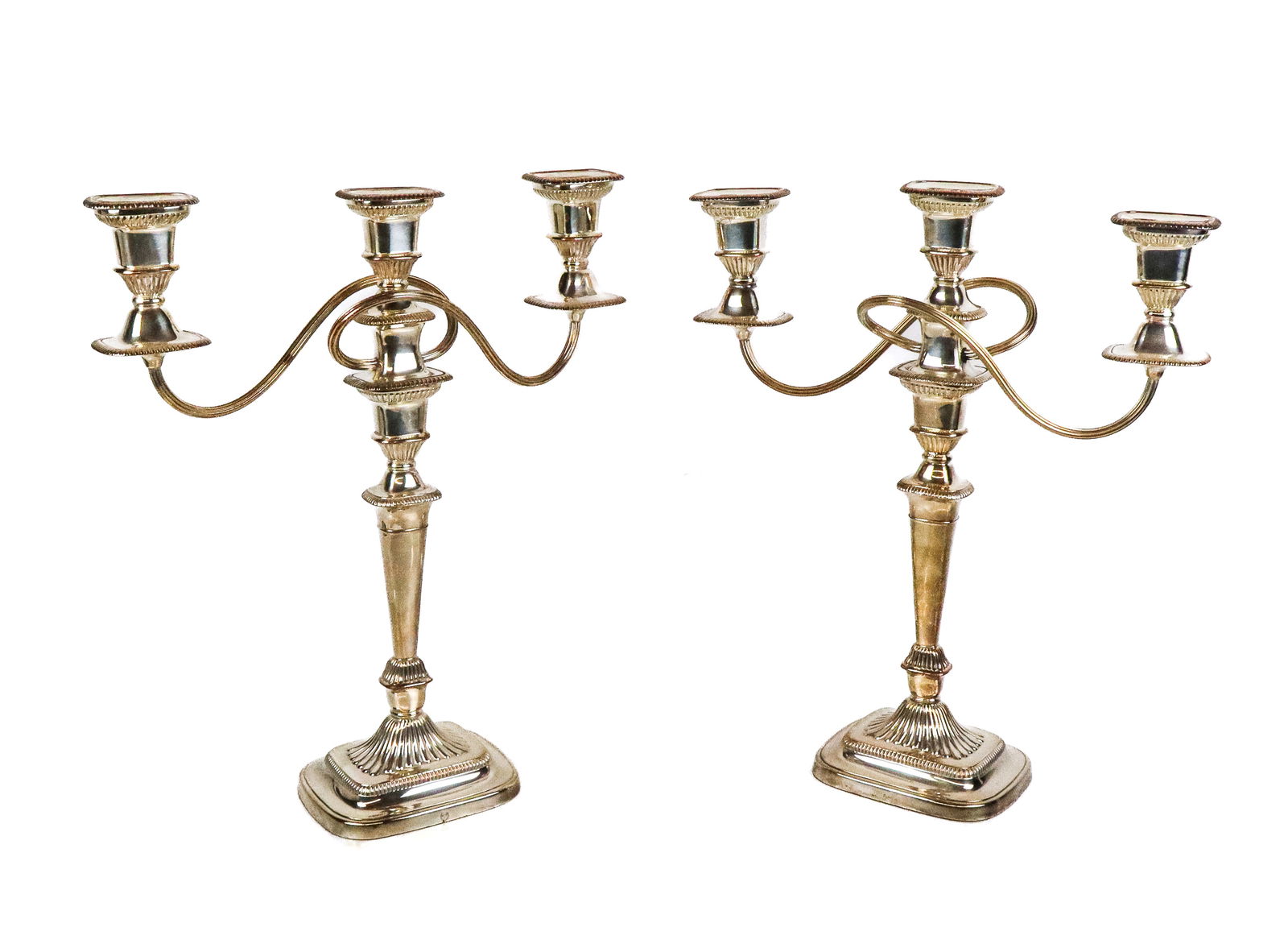 Barker Ellis Pair of Silver Plate Candelabra (1 of 12)