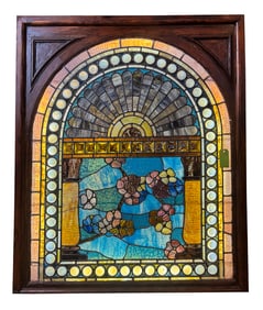 Attributed to John La Farge Leaded Glass Window