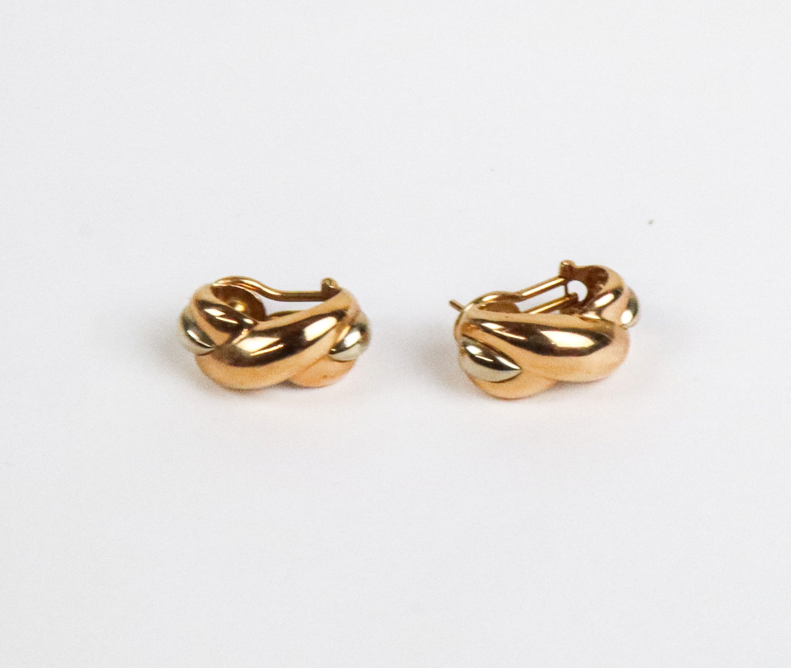 Cartier Pair of Bicolor Gold Earrings (1 of 10)