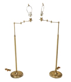 Pair of Mid Century Modern Adjustable Floor Lamps