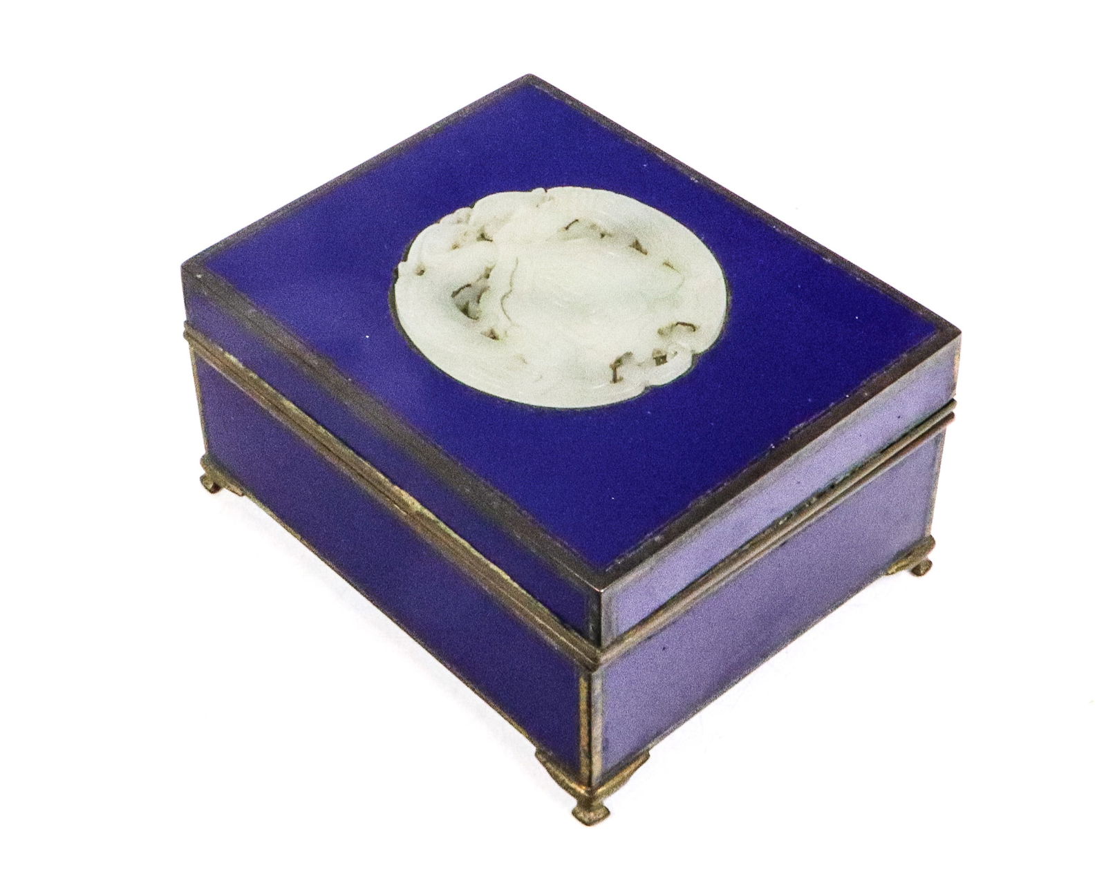Yamanaka & Co. Enamel Box with Inset Jade Plaque (1 of 15)