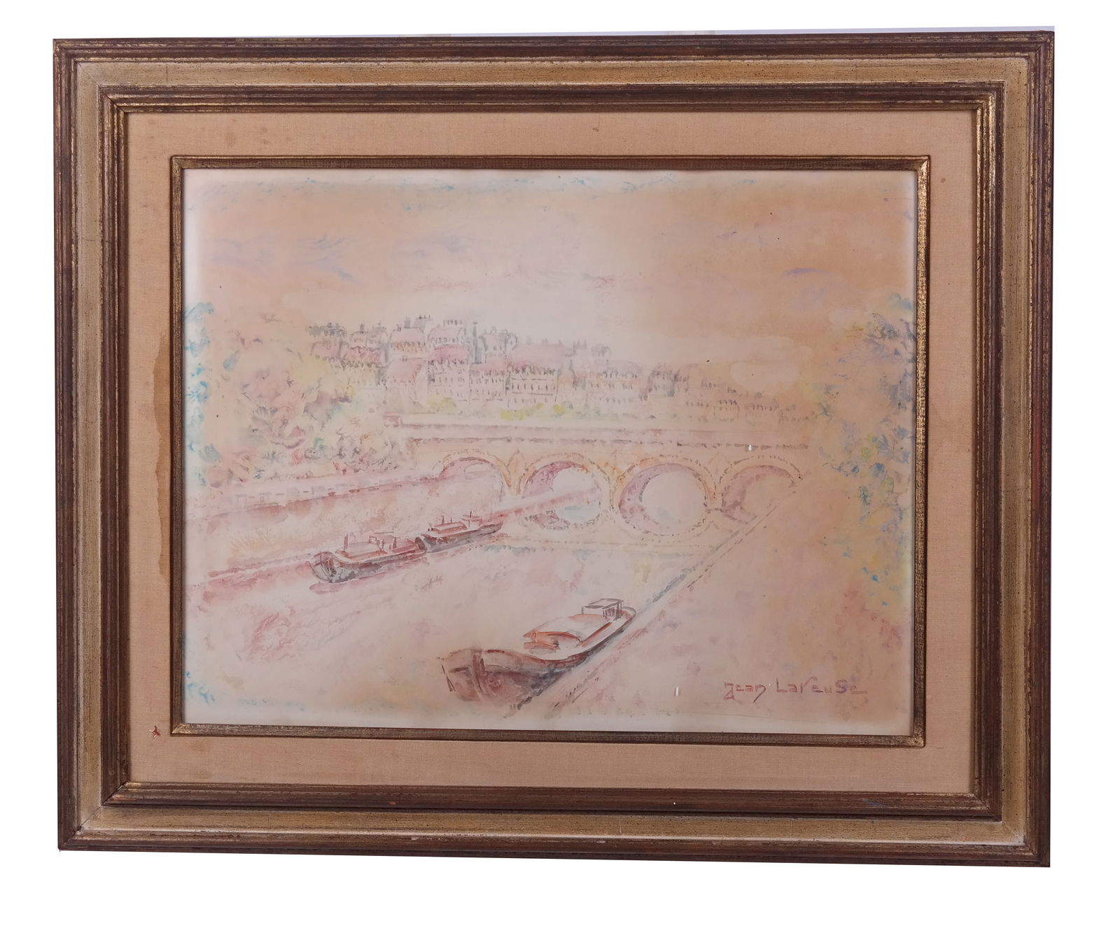 Jean LAREUSE Watercolor Parisian Scene (1 of 11)