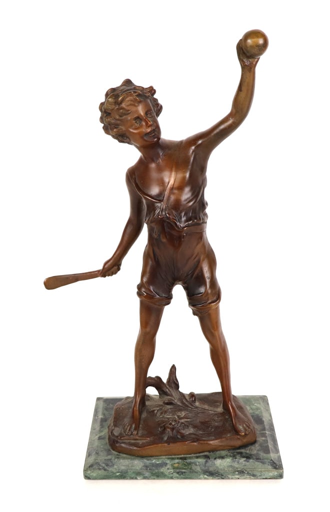 Franz IFFLAN "Cricket Boy" Bronze Sculpture (1 of 11)