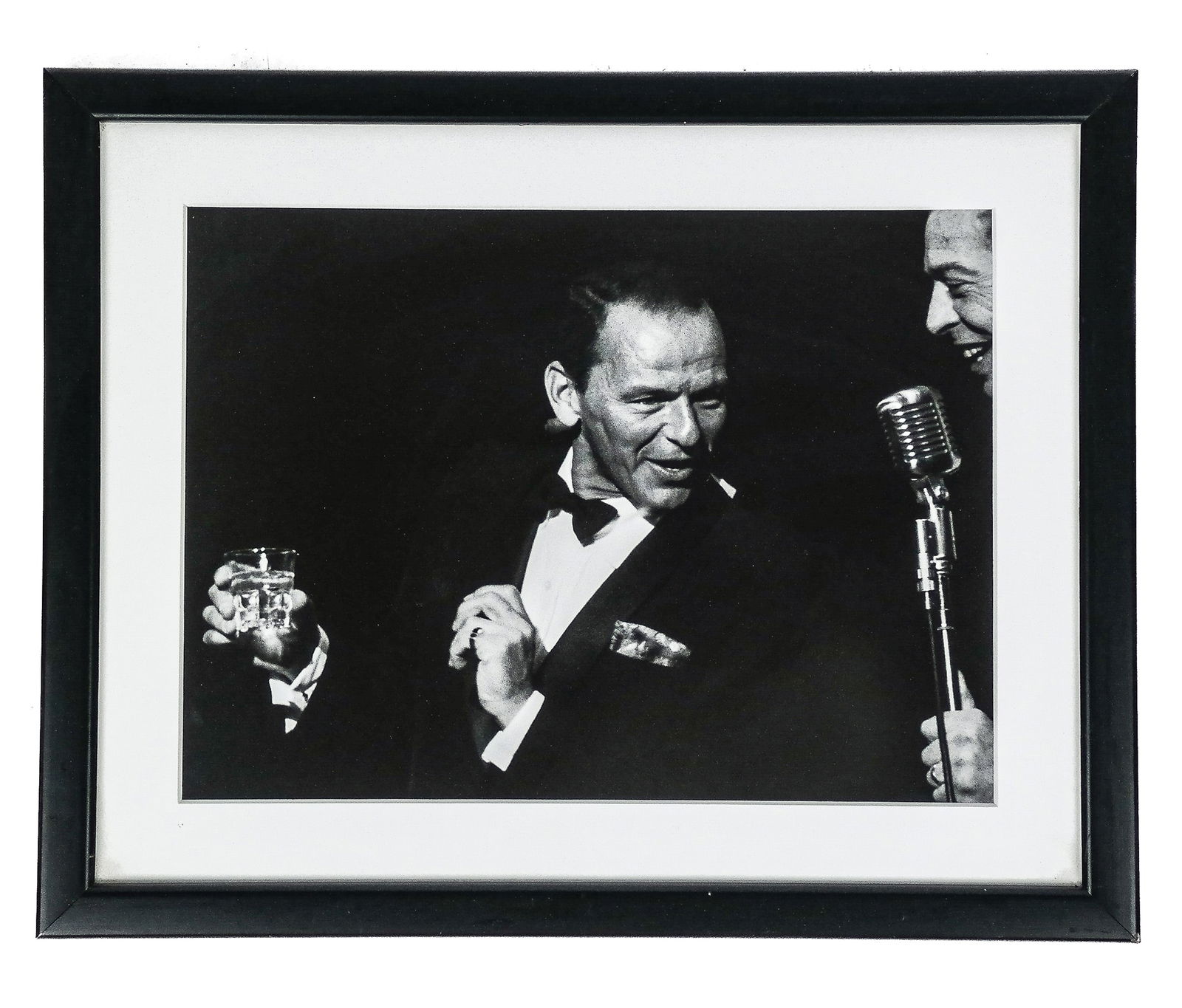 Phil STERN "Frank Sinatra, Corridor" Photograph: Phil Stern (American, 1919-2014) "Frank Sinatra, Corridor" photograph shot circa 1963, printed 1999, with a signed note from the artist affixed to verso. [Framed: 14.25" H x 17.25" W]. Condition is go