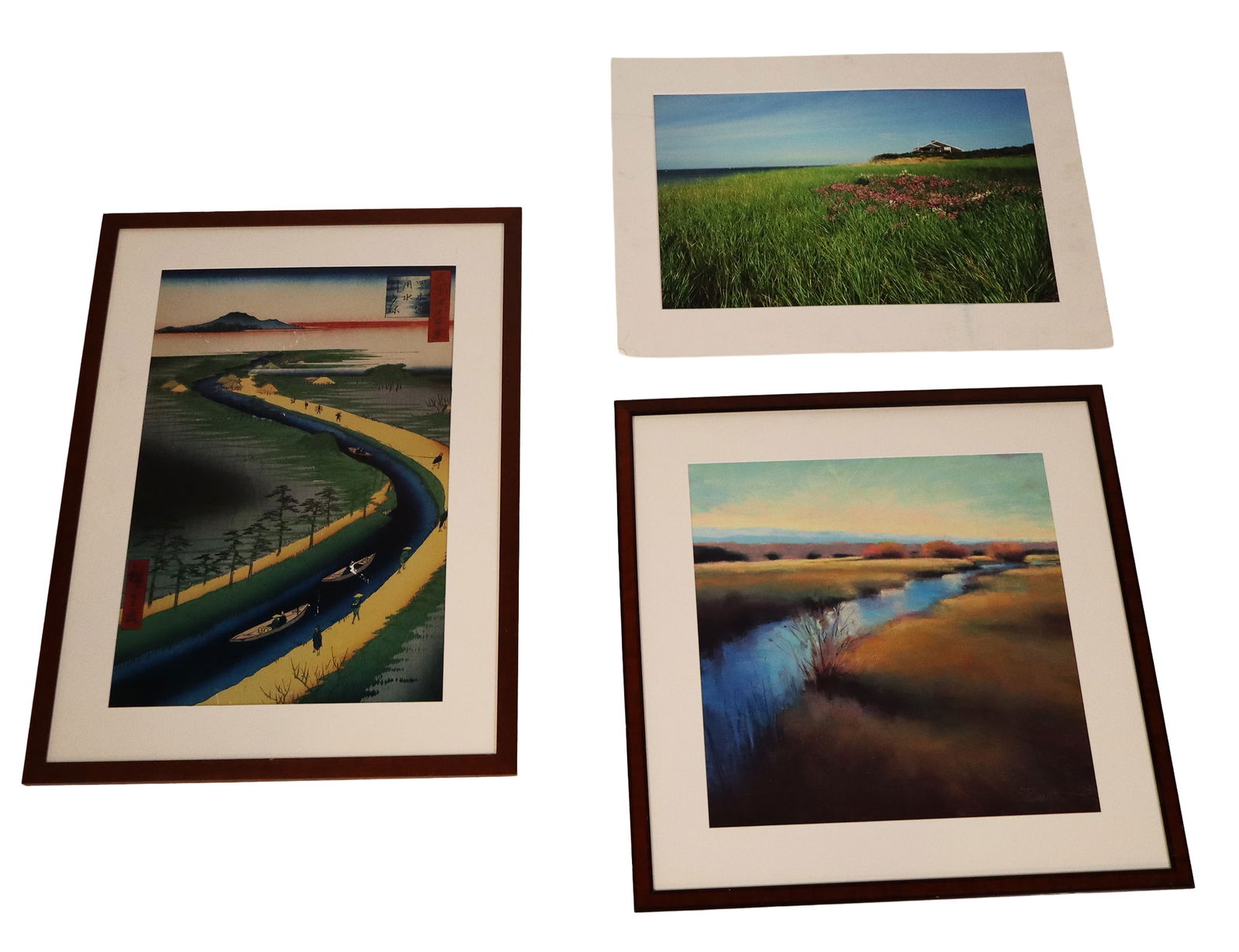Cary HAZLEGROVE, & 2 Others - 3 Prints: Group of three works, including: a photographic print on Arches paper depicting a Nantucket landscape with house, pencil signed to verso by Cary Hazlegrove (American, 20th/21st Century); a