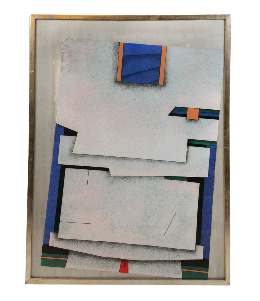 Gunther GERZSO "Torso" Abstract Cubist Print: Gunther Gerzso (Mexican, 1915-2000) color serigraph print depicting abstract cubist composition titled "Torso," 1979. Pencil signed "Gerzso" and editioned "P/A" lower right. Bearing artists label to