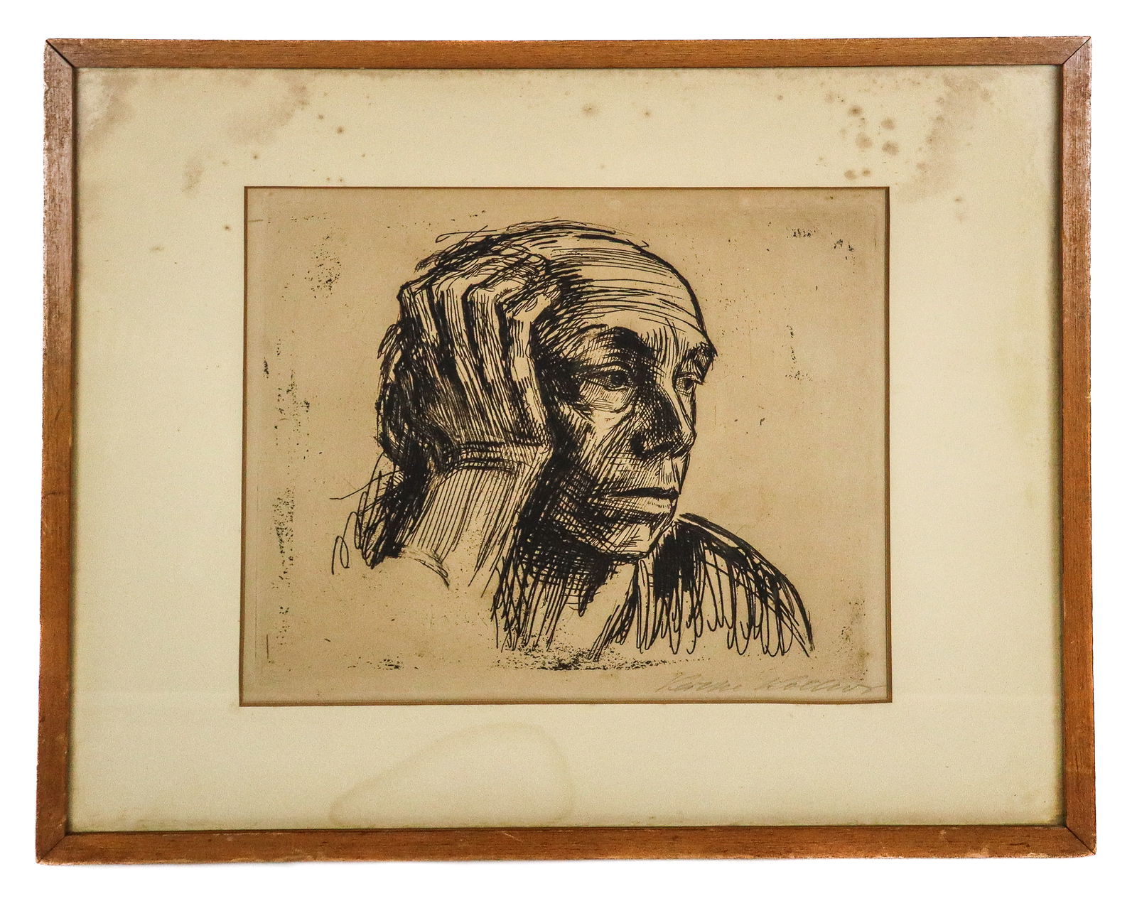 Kathe KOLLWITZ Self Portrait Etching (1 of 11)