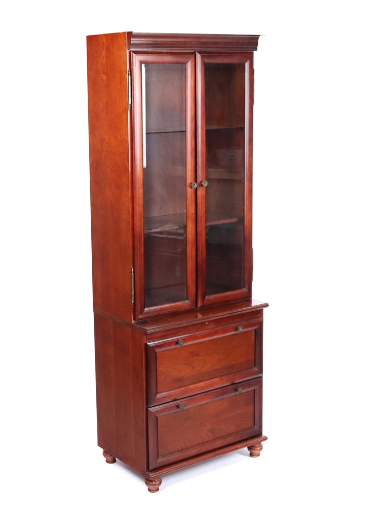 Cherry Wood Bookcase Filing Cabinet (1 of 19)