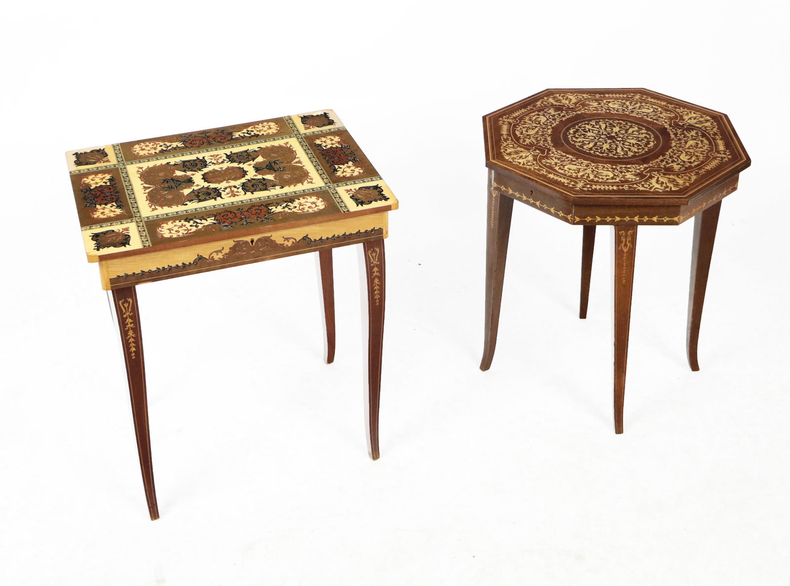 Two Inlaid Music Box Tables (1 of 15)