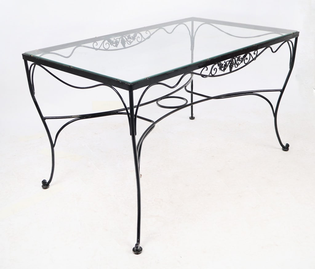 Iron and Grape Decorated Outdoor Dining Set, 5 - 4