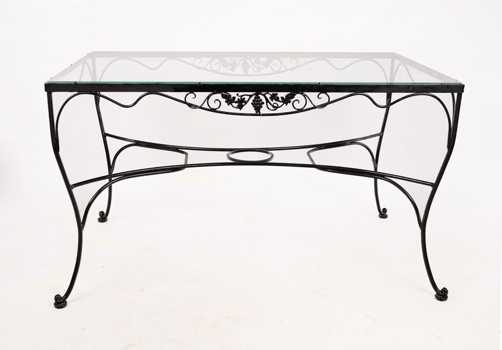 Iron and Grape Decorated Outdoor Dining Set, 5 - 6