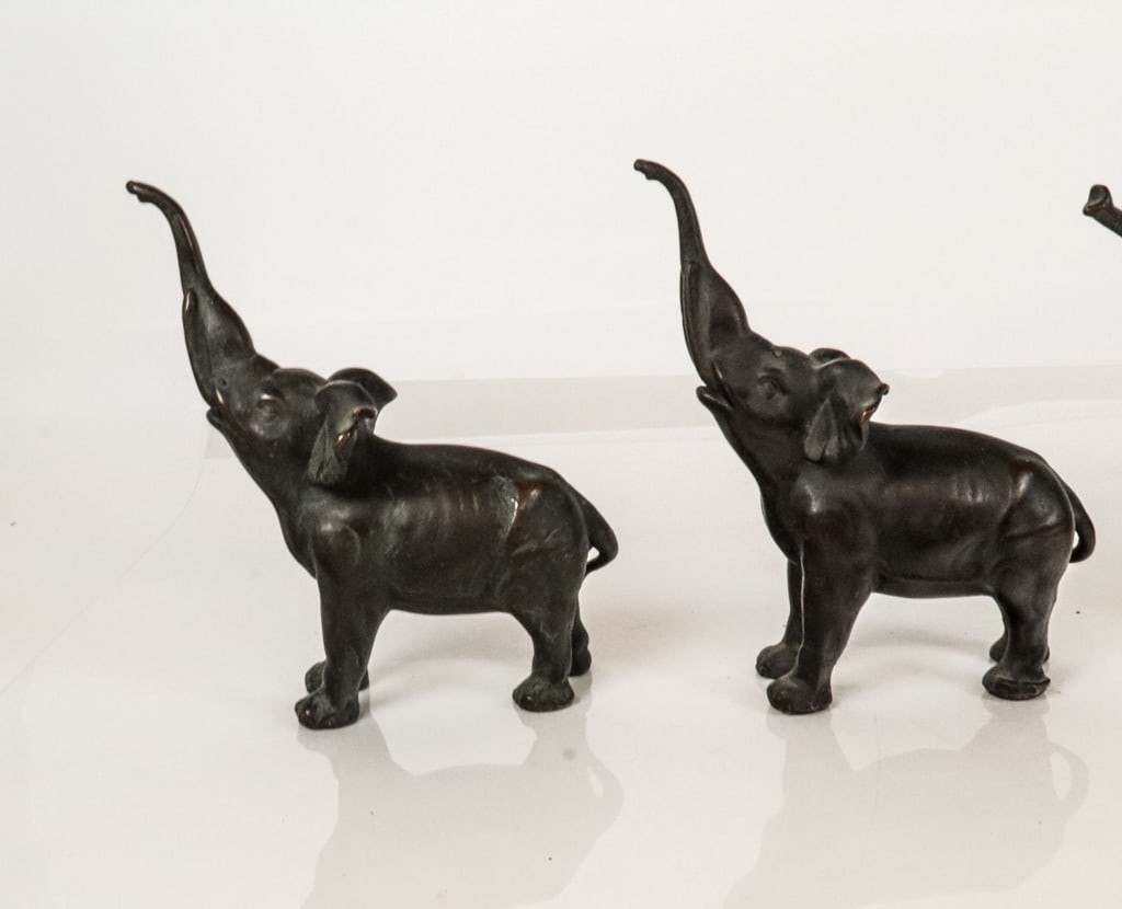 Four Bronze Elephants - 5
