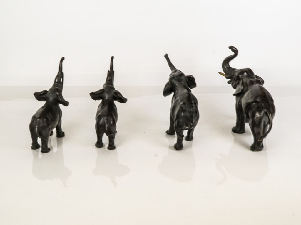 Four Bronze Elephants - 6