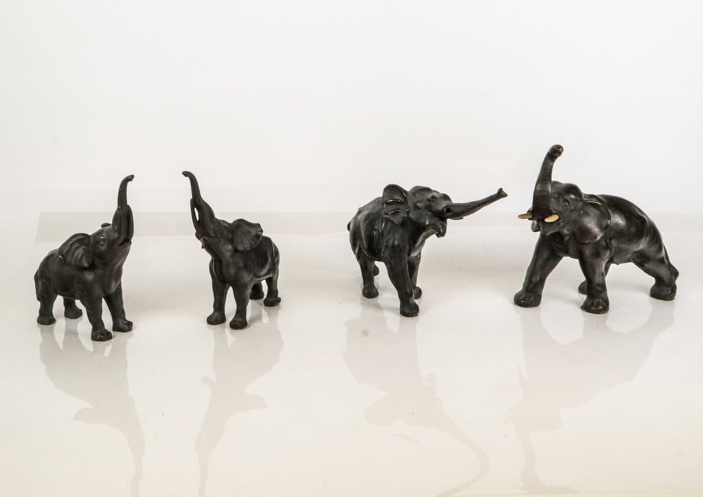 Four Bronze Elephants - 8