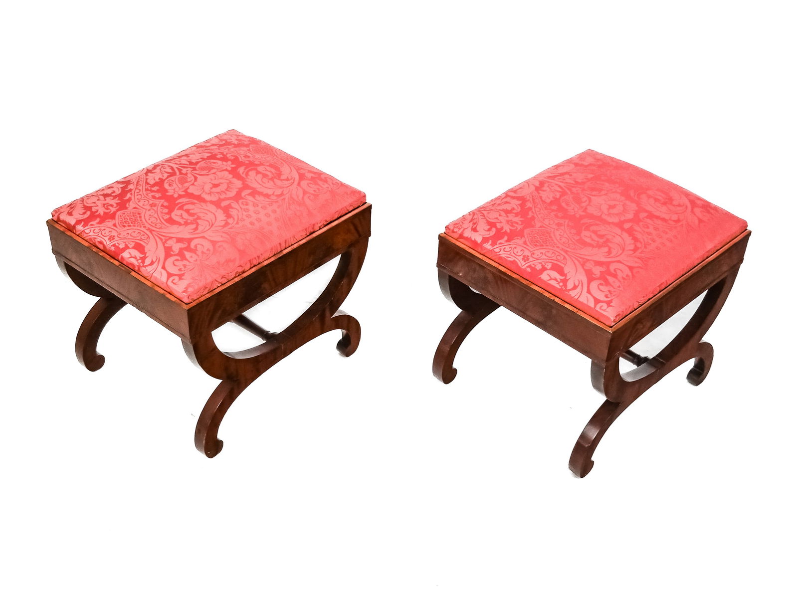 Pair of a Biedermeier Upholstered Stools (1 of 12)