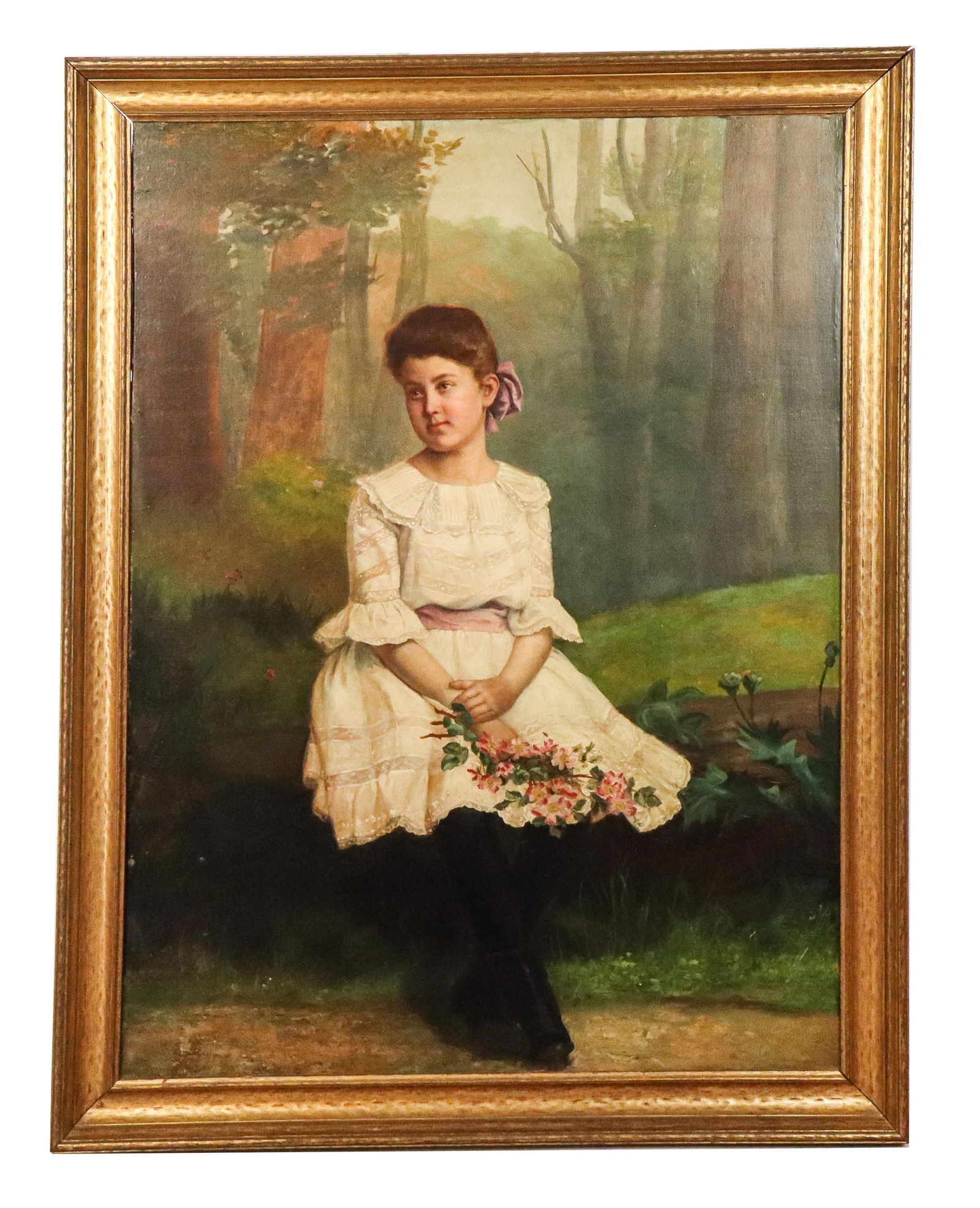 Oil on Board Portrait of a Girl in a Landscape (1 of 10)