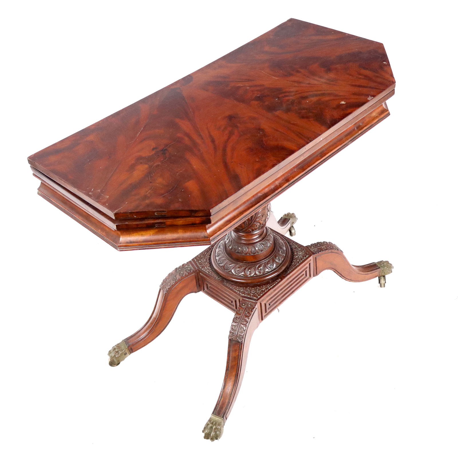 Victorian Flame Mahogany Flip Top Table (1 of 12)