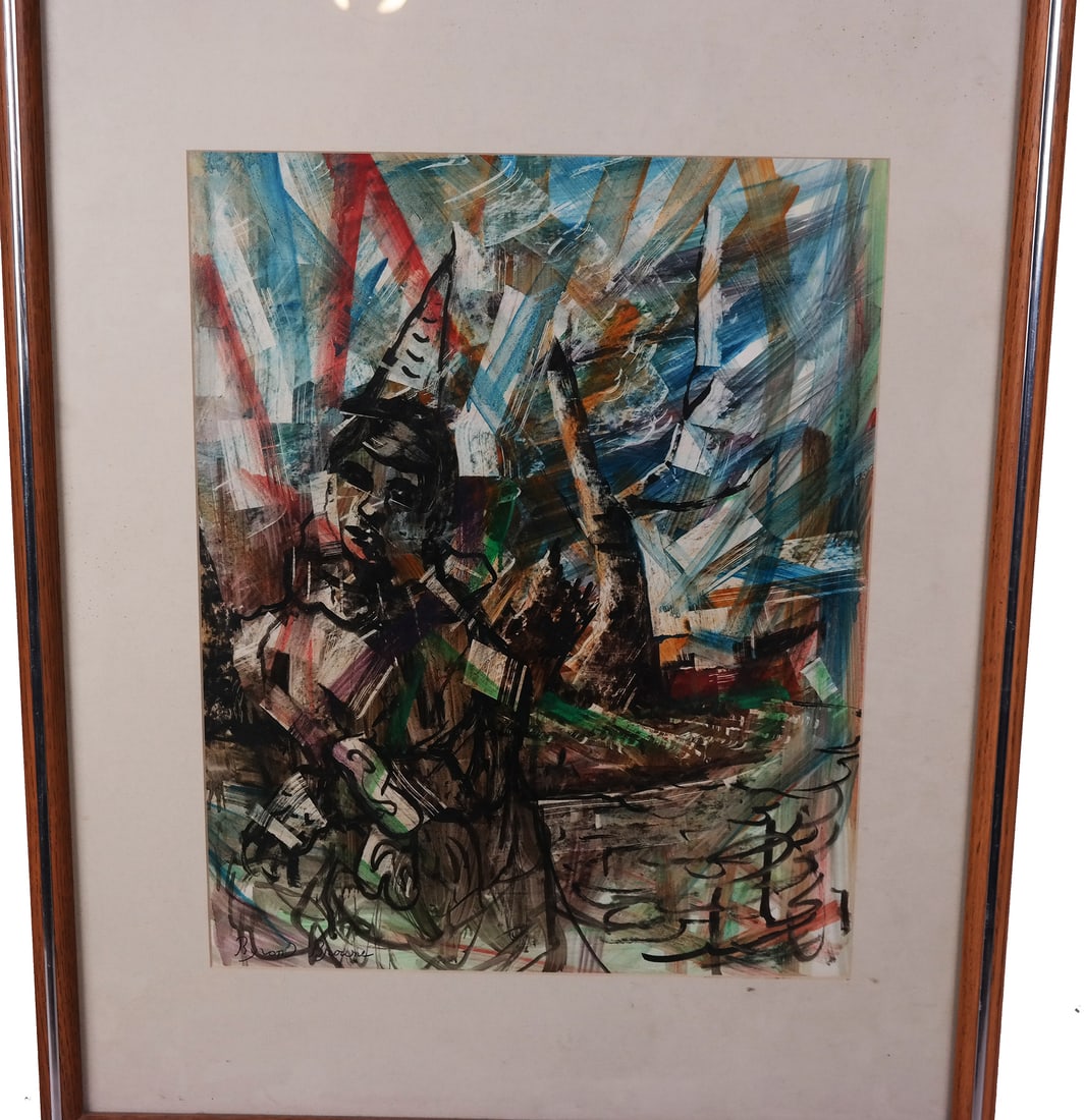 George B. BROWN: "Dynamic of City" - Mixed Media - 2