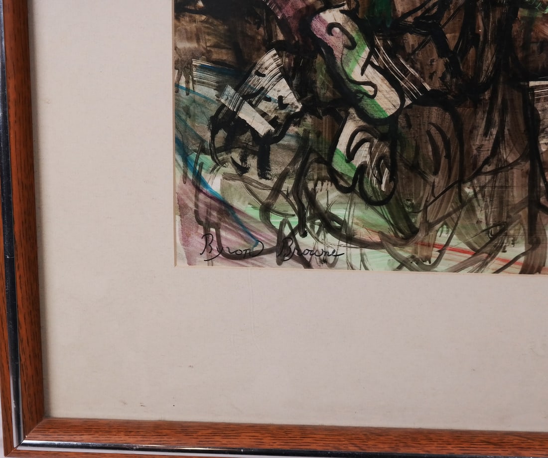 George B. BROWN: "Dynamic of City" - Mixed Media - 3