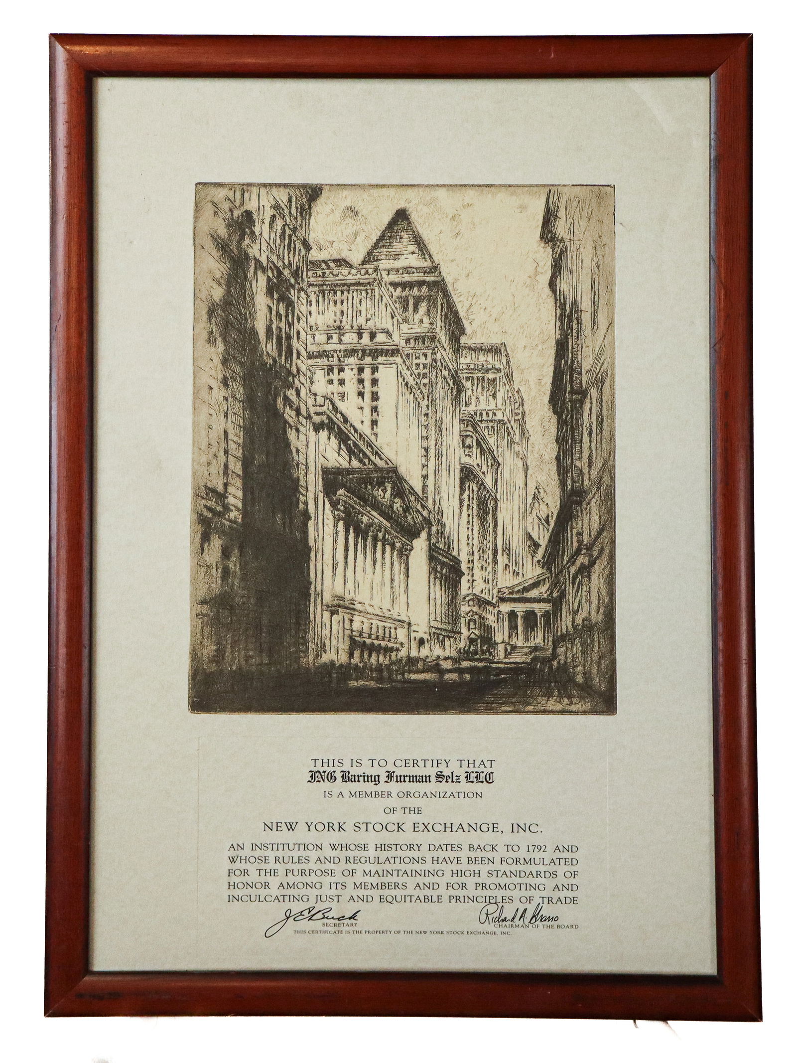 Vintage Reproduction New York Stock Exchange Print (1 of 10)