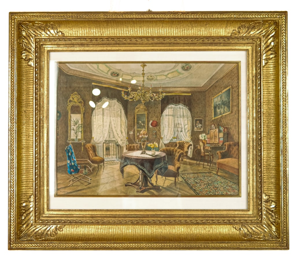 Edward Lamson HENRY Interior Study, Watercolor (1 of 9)