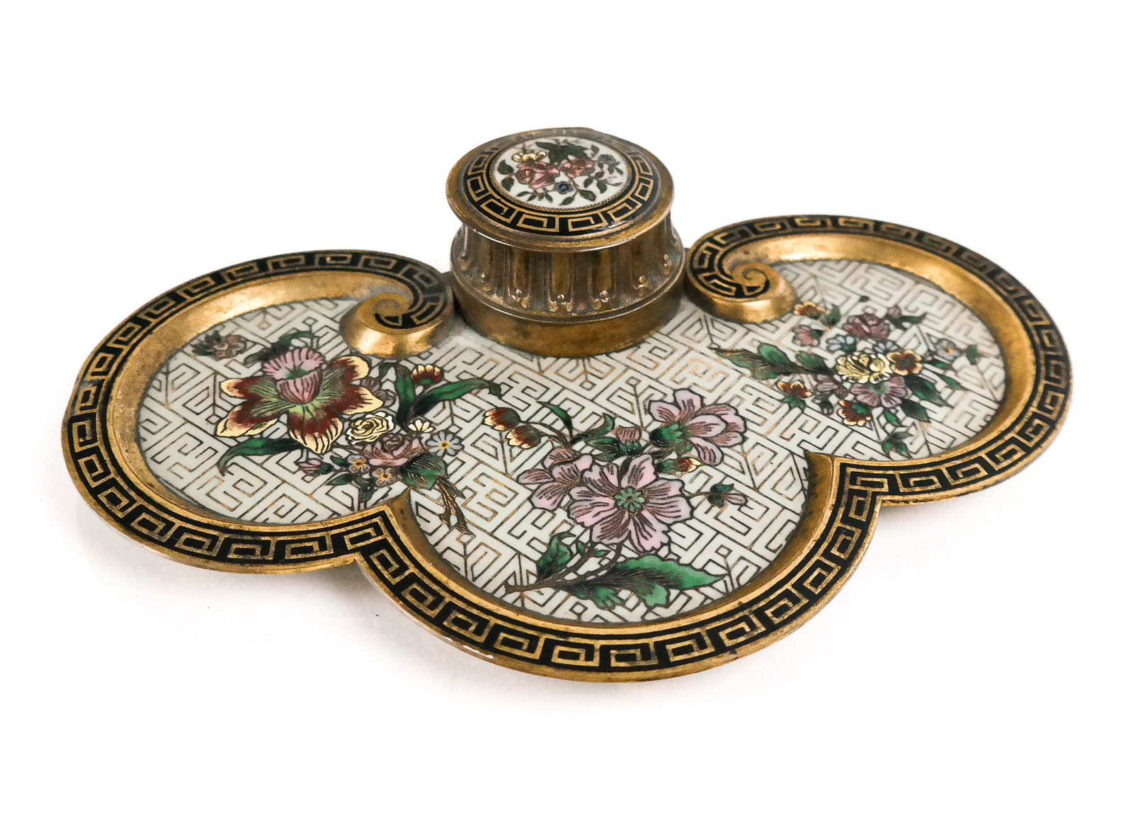 Champleve and Bronze Inkwell (1 of 9)