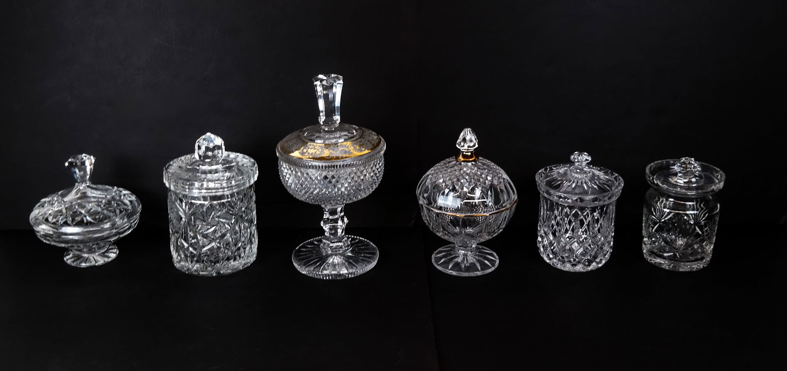 Group of Cut Crystal and Glass Table Articles,6 (1 of 17)