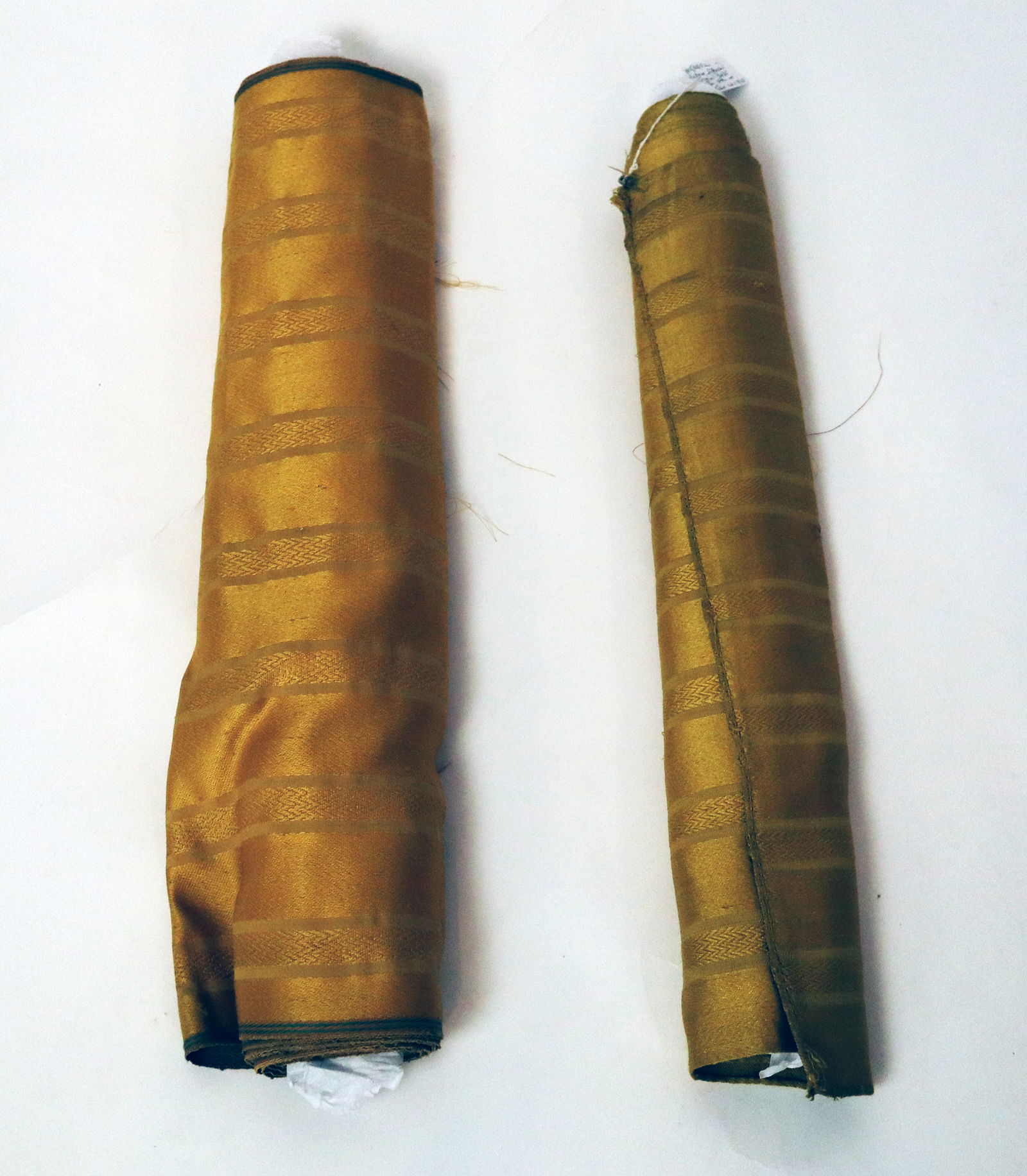 2 Bolts of Yellow Figured Striped Silk Satin (1 of 8)