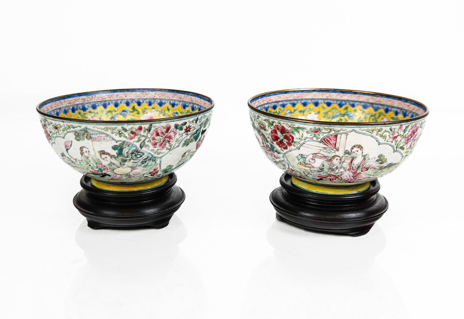 Chinese Qing Famille Rose Canton Enamel Bowls, 2 (1 of 13)