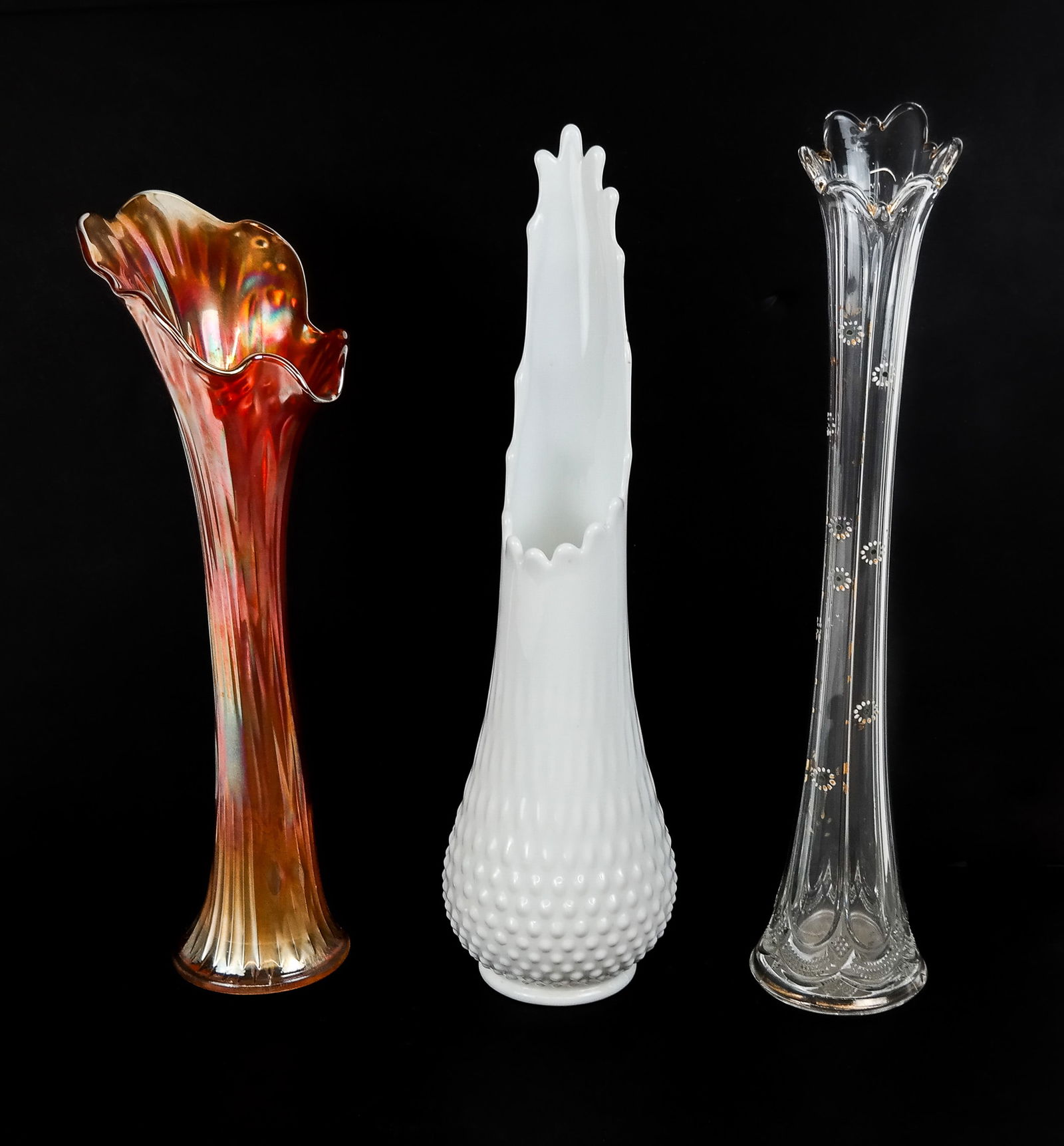 Fenton and Other Swung Glass Vases, 3 (1 of 12)