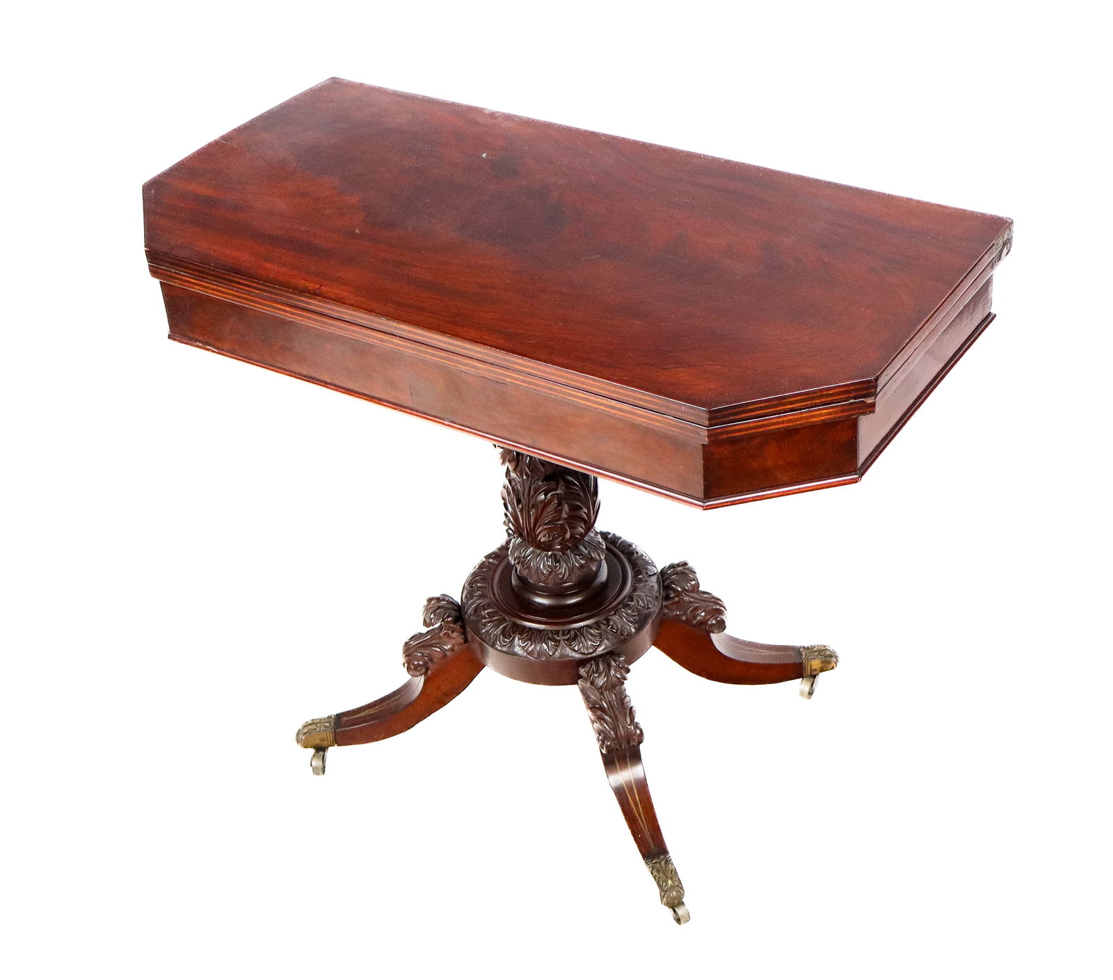 Victorian Flame Mahogany Flip Top Table (1 of 13)