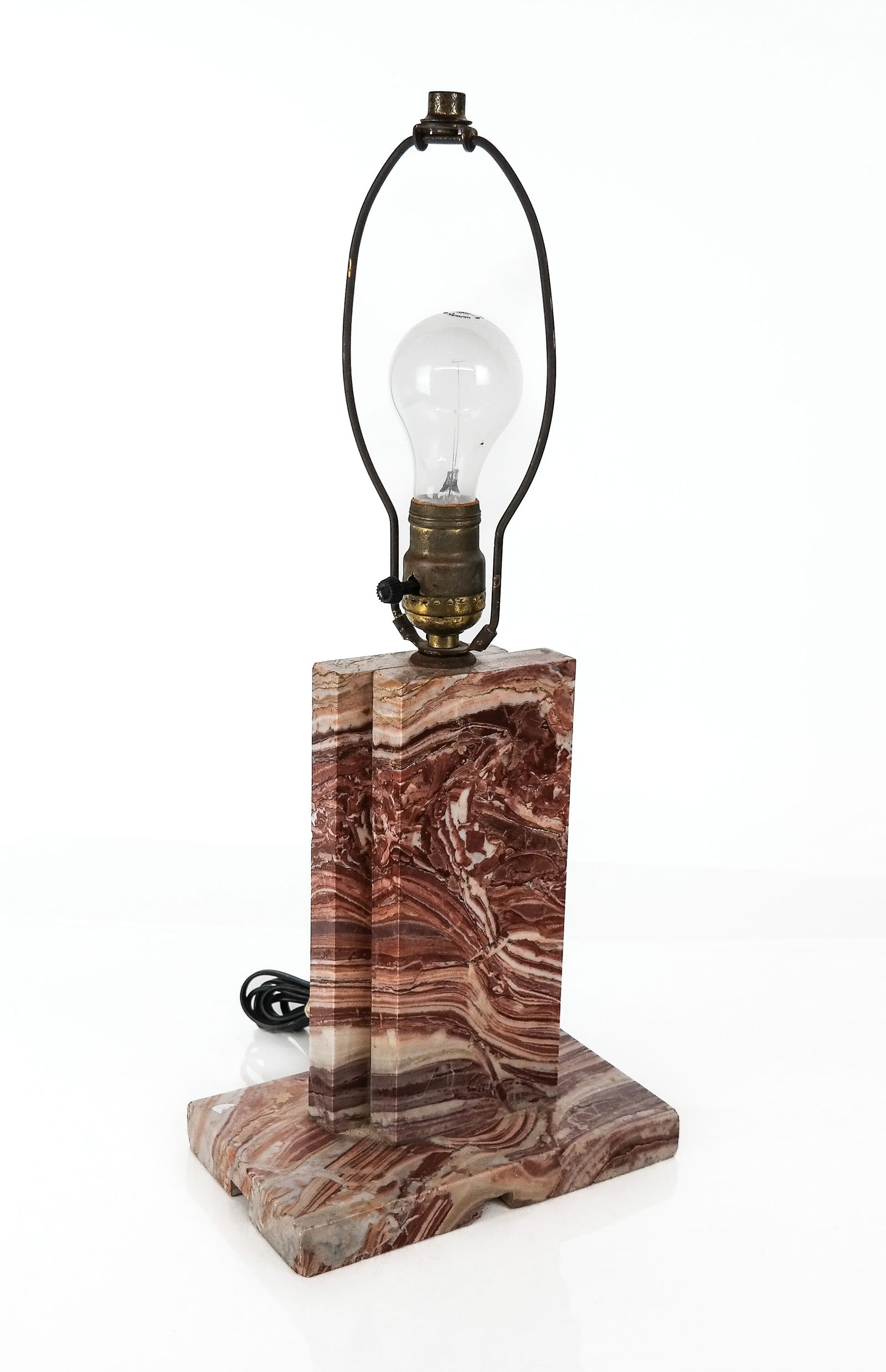 Mid-Century Modern Marble Table Lamp (1 of 9)