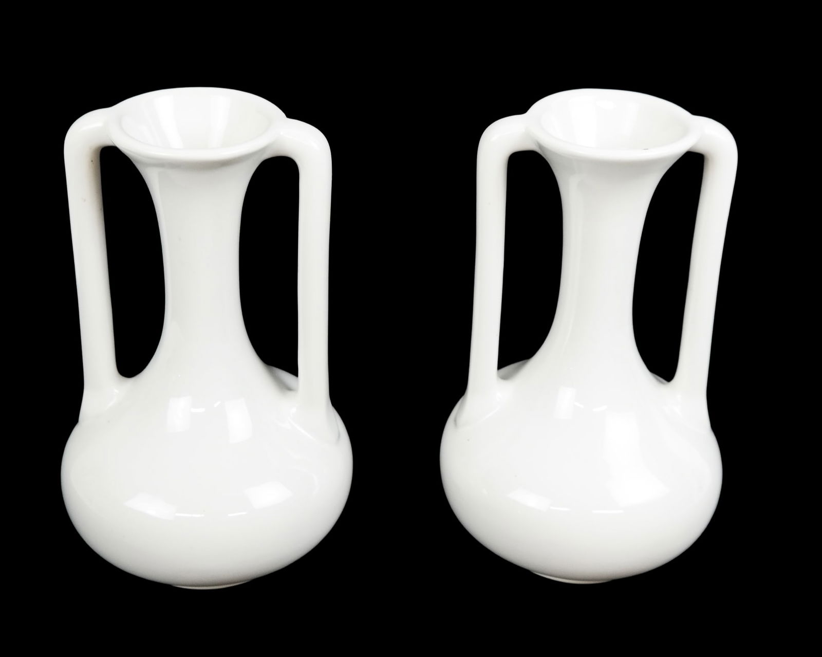 Trenton Potteries Co. Pair Creme Porcelain Vases (1 of 11)