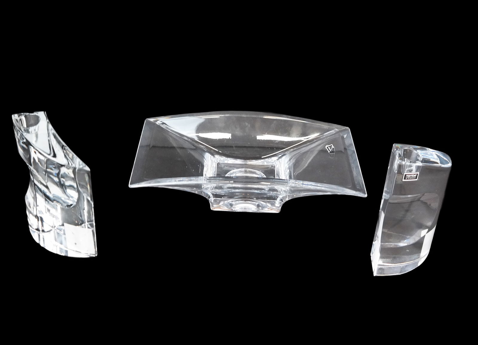 Nambe Crystal Bowl and Candlesticks, 3 (1 of 12)