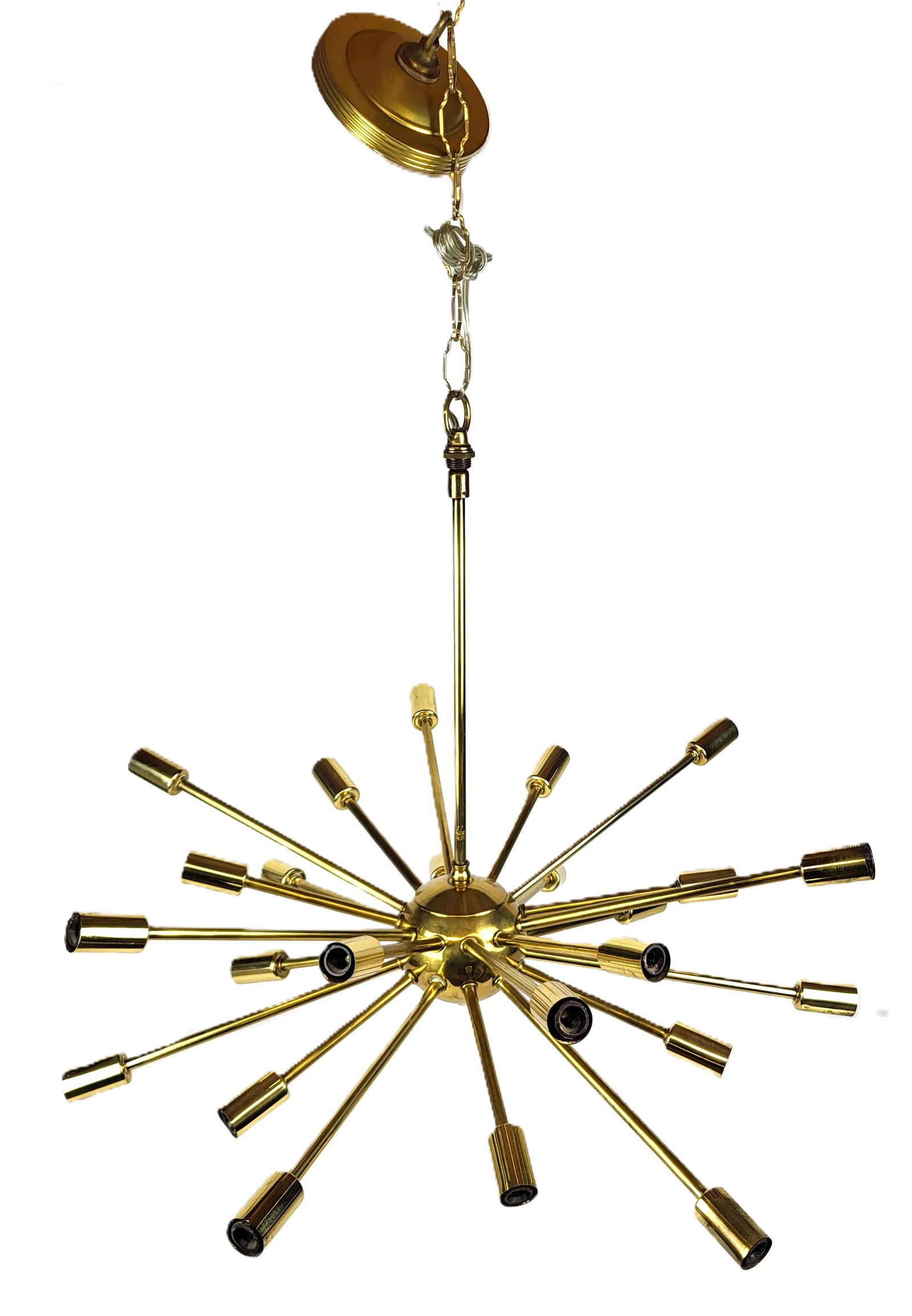Brass Plated Sputnik Style Chandlier (1 of 9)