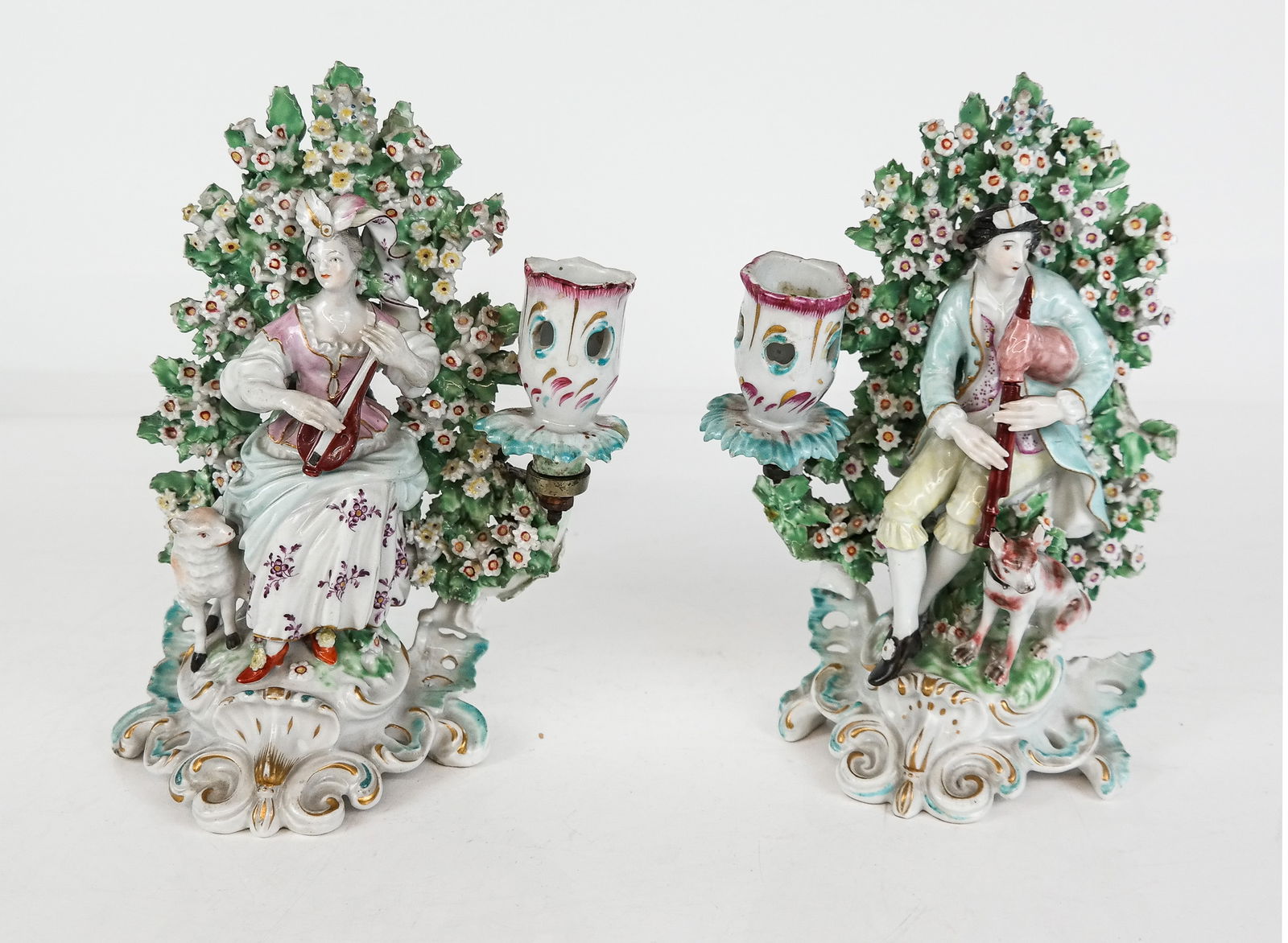 Complimentary Pair of Antique Figural Candlesticks (1 of 12)