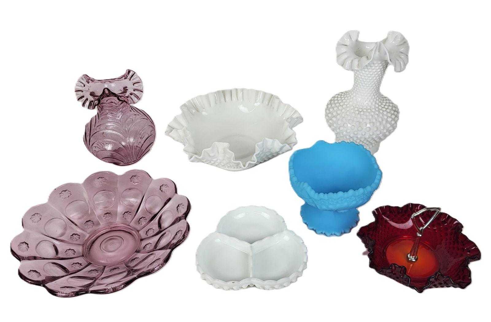 Fenton Glass Collection of Bowls and Vase, 7 (1 of 4)