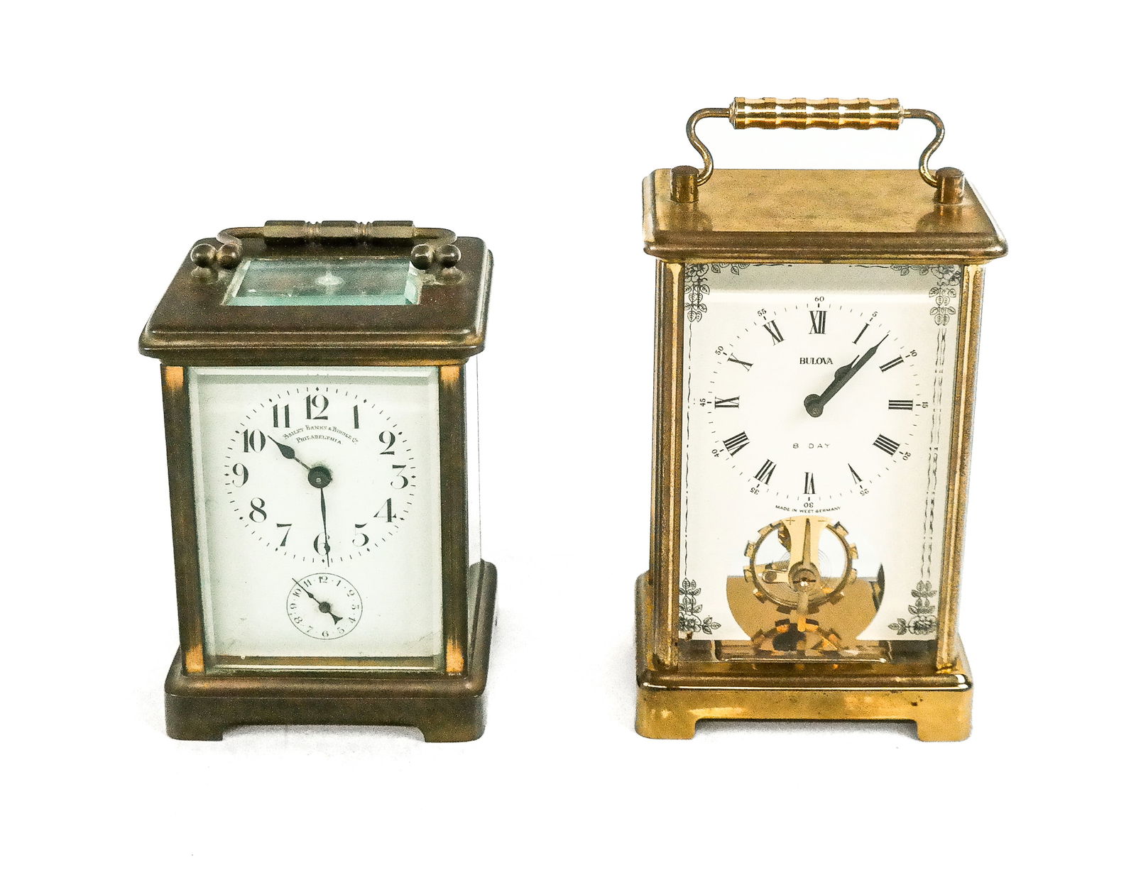 Bulova & Bailey, Banks & Biddle, 2 Carriage Clocks (1 of 18)