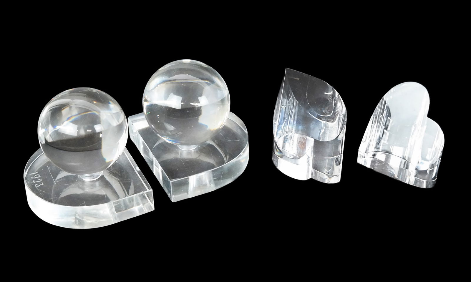 Steuben Two Pair of Glass Library Accessories (1 of 14)