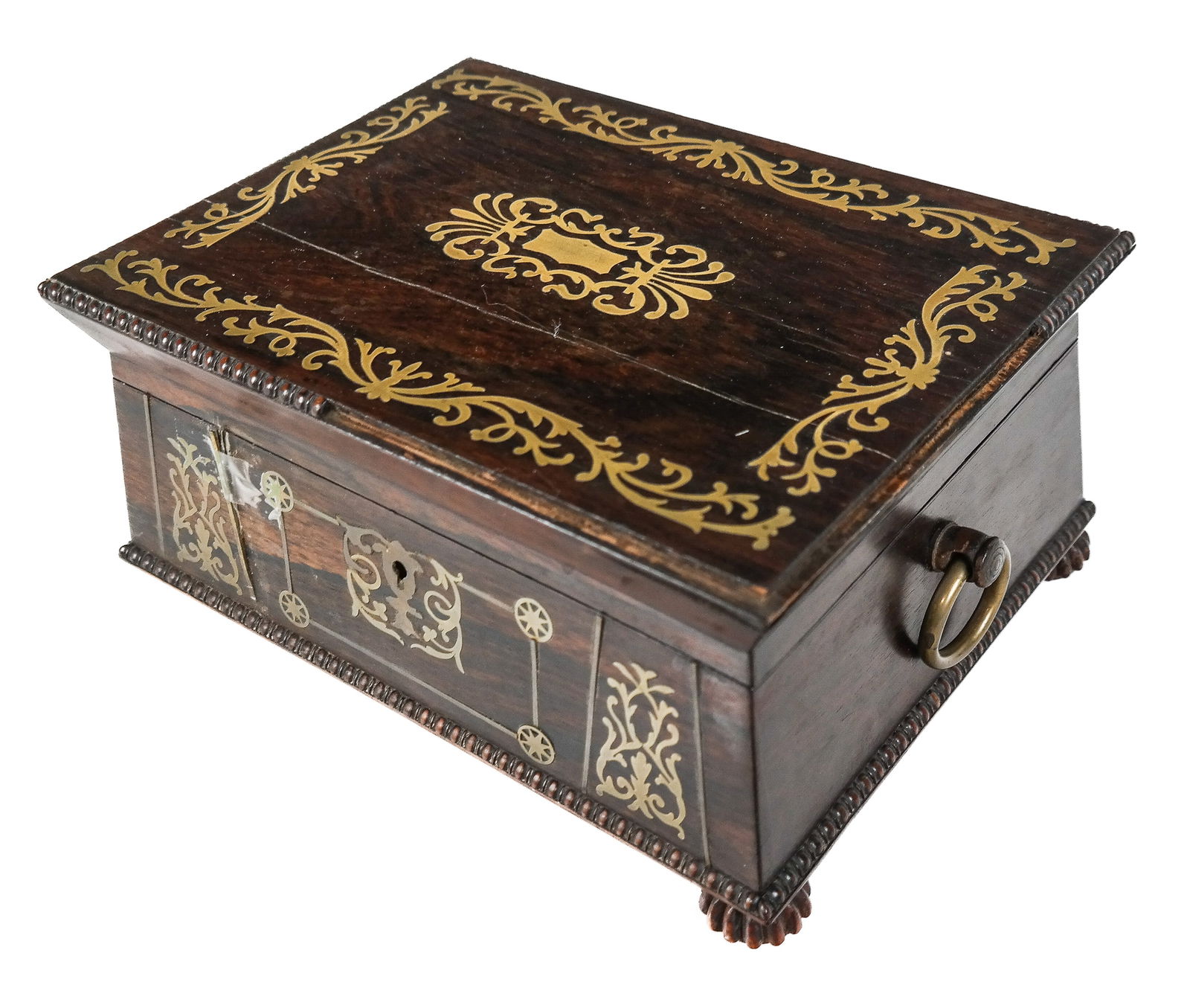 Regency Boulle Inlaid Rosewood Box (1 of 17)