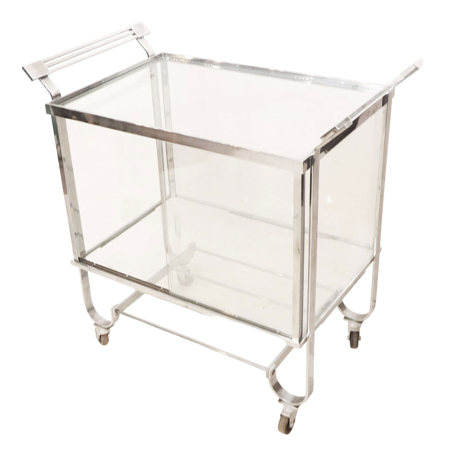 Treitel-Gratz Nickel Plated Bar Cart (1 of 11)